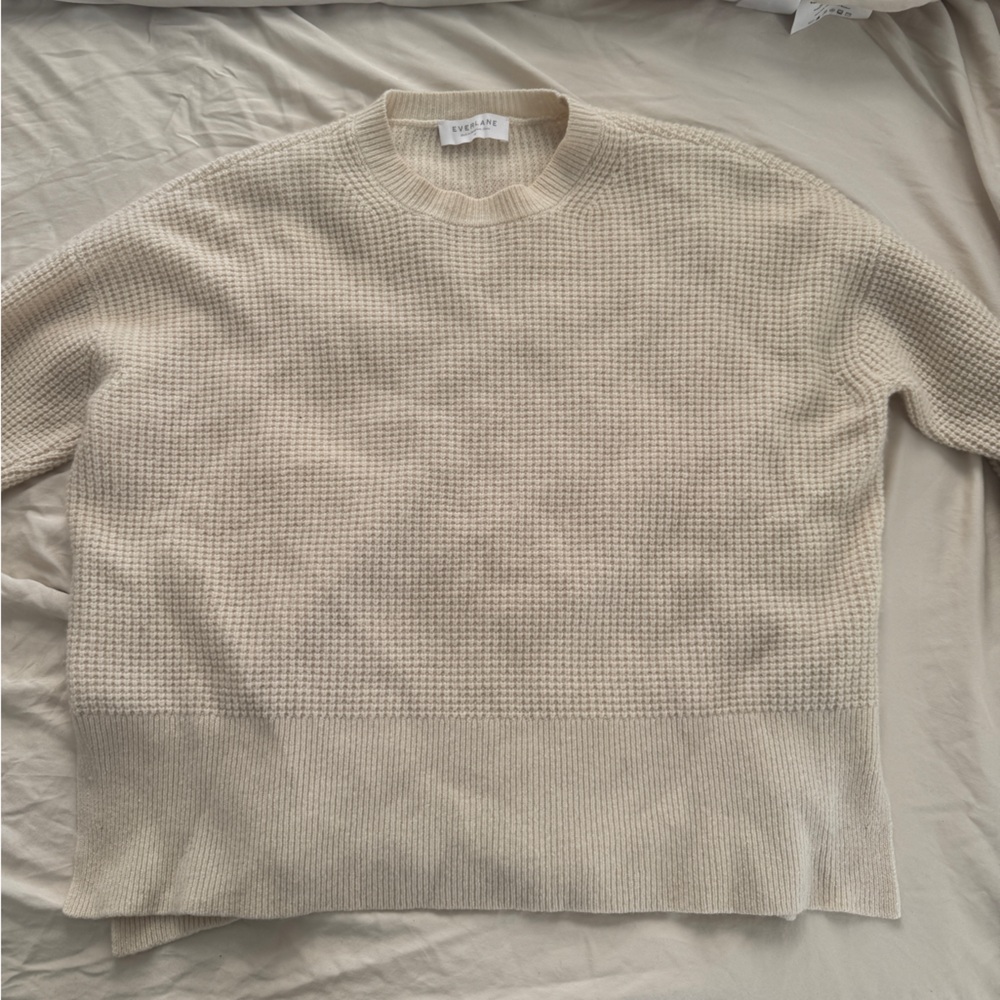 Everlane Women's Beige Crew Neck Sweater
